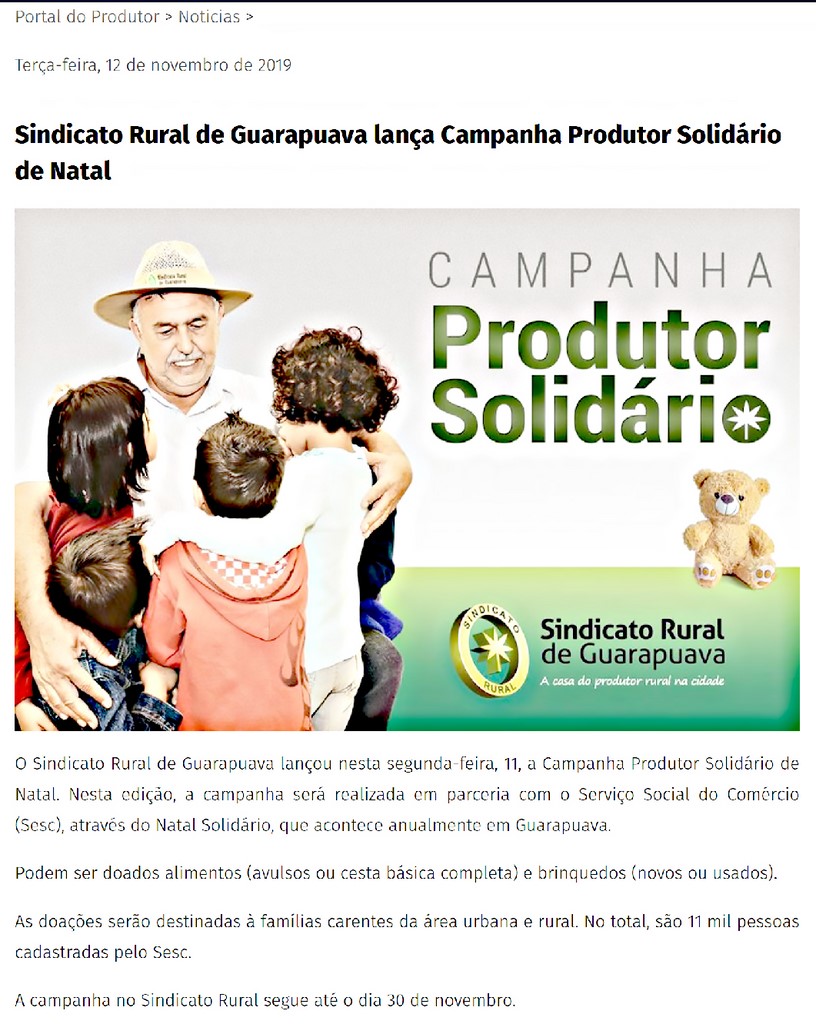 Campanha Produtor Solidário