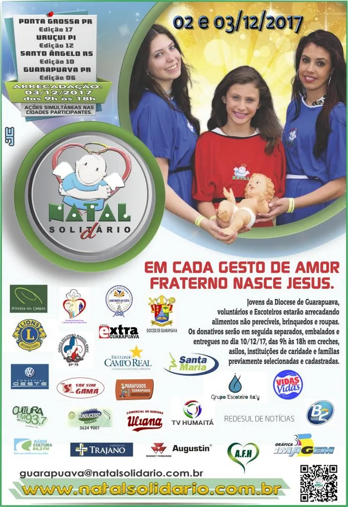 Cartaz Natal Solidario 2017 Guarapuava