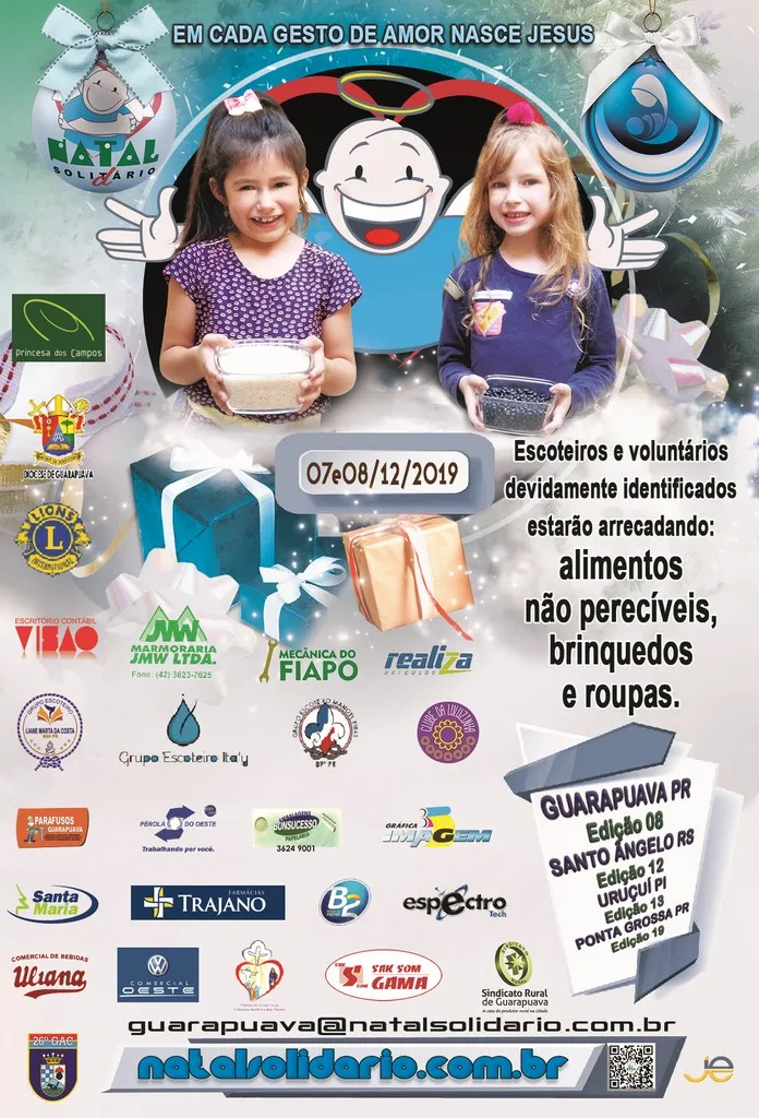 Cartaz Natal Solidário 2019 Guarapuava