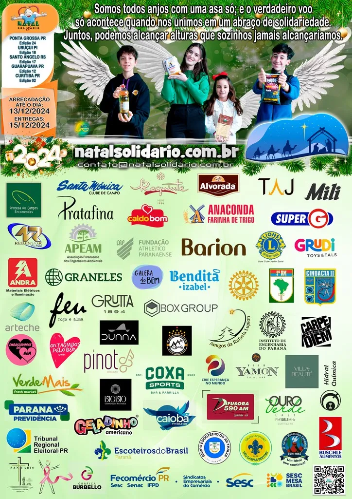 Cartaz Natal Solidário 2024  Curitiba