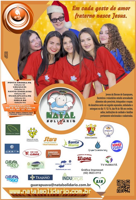 Cartaz Natal Solidário Guarapuava 2016